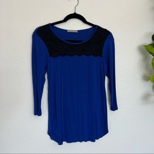 Lovappella lace detail knit top